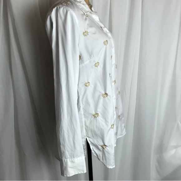 J Crew Bullion Heart Shirt B0636 - Picture 4 of 8